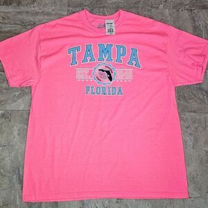 Stellar Mens Tampa Florida Pink T-shirt XL Short Sleeve Authentic Sportswear NWT